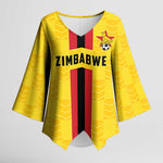 Custom Africa Football Zimbabwe Kimono Sleeve Blouse The Warriors Zimbabwe Bird