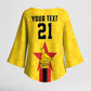 Custom Africa Football Zimbabwe Kimono Sleeve Blouse The Warriors Zimbabwe Bird