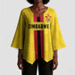 Custom Africa Football Zimbabwe Kimono Sleeve Blouse The Warriors Zimbabwe Bird