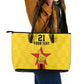 Custom Africa Football Zimbabwe Leather Tote Bag The Warriors with Zimbabwe Bird - African Pride