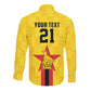 Custom Africa Football Zimbabwe Long Sleeve Button Shirt The Warriors with Zimbabwe Bird - African Pride