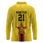 Custom Africa Football Zimbabwe Long Sleeve Polo Shirt The Warriors with Zimbabwe Bird - African Pride