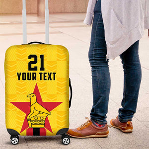 Custom Africa Football Zimbabwe Luggage Cover The Warriors with Zimbabwe Bird - African Pride