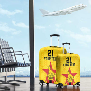 Custom Africa Football Zimbabwe Luggage Cover The Warriors with Zimbabwe Bird - African Pride