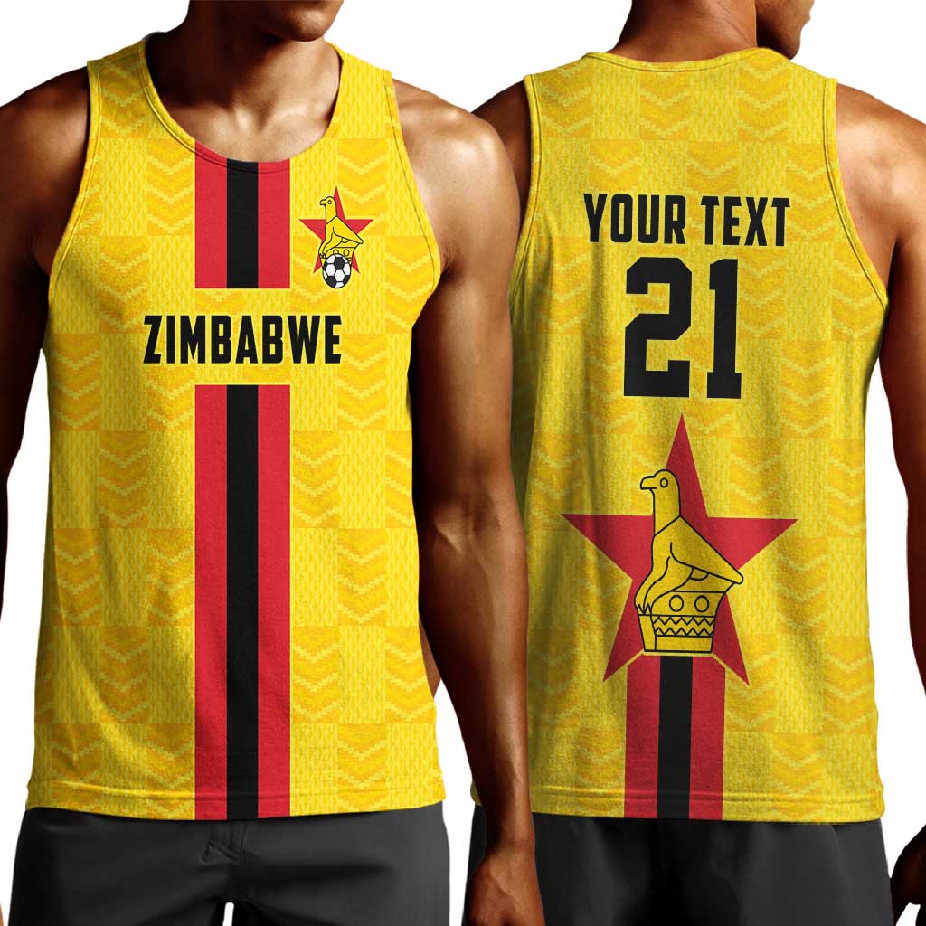 Custom Africa Football Zimbabwe Men Tank Top The Warriors with Zimbabwe Bird - African Pride