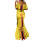 Custom Africa Football Zimbabwe Mermaid Dress The Warriors with Zimbabwe Bird - African Pride
