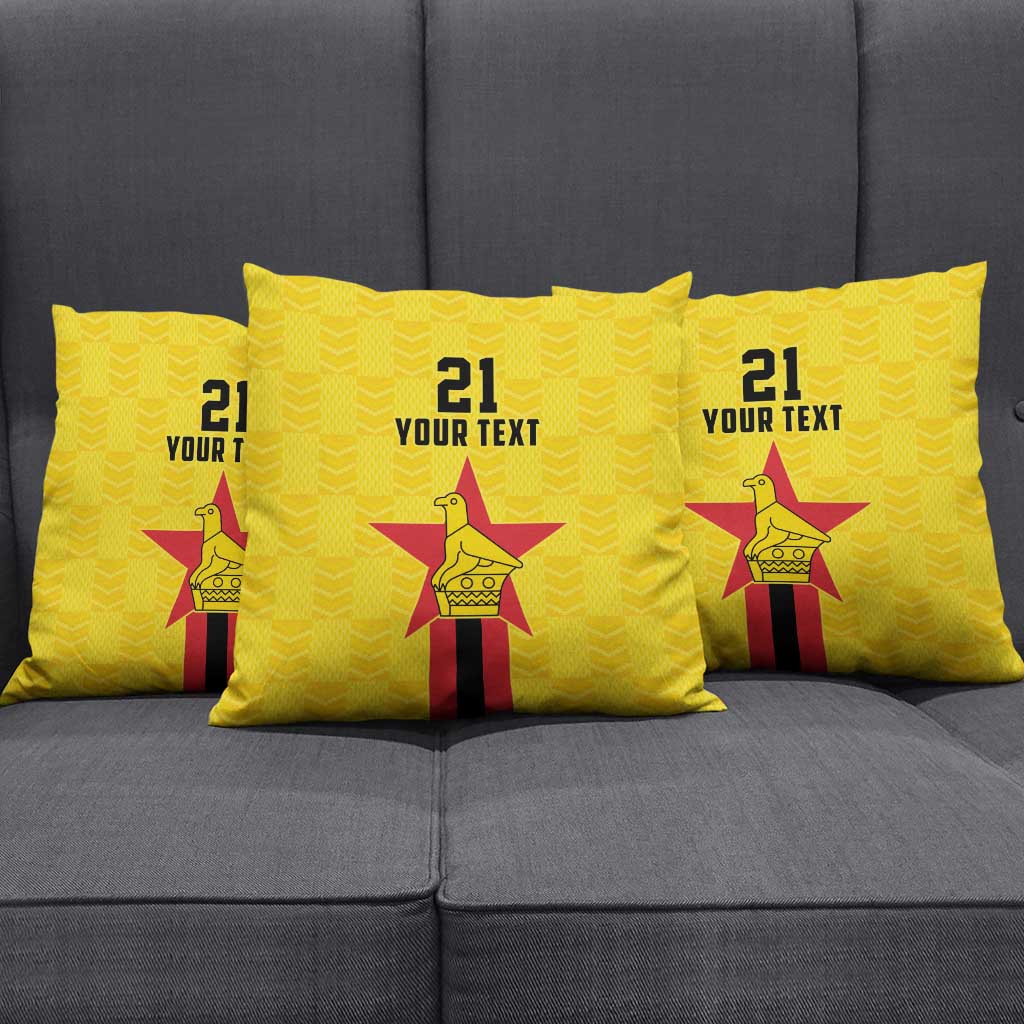 Custom Africa Football Zimbabwe Pillow Cover The Warriors Zimbabwe Bird