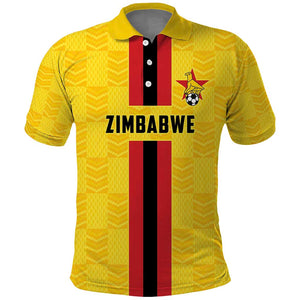 Custom Africa Football Zimbabwe Polo Shirt The Warriors with Zimbabwe Bird - African Pride