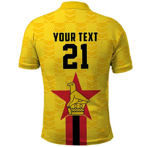 Custom Africa Football Zimbabwe Polo Shirt The Warriors with Zimbabwe Bird - African Pride