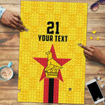 Custom Africa Football Zimbabwe Puzzle The Warriors Zimbabwe Bird