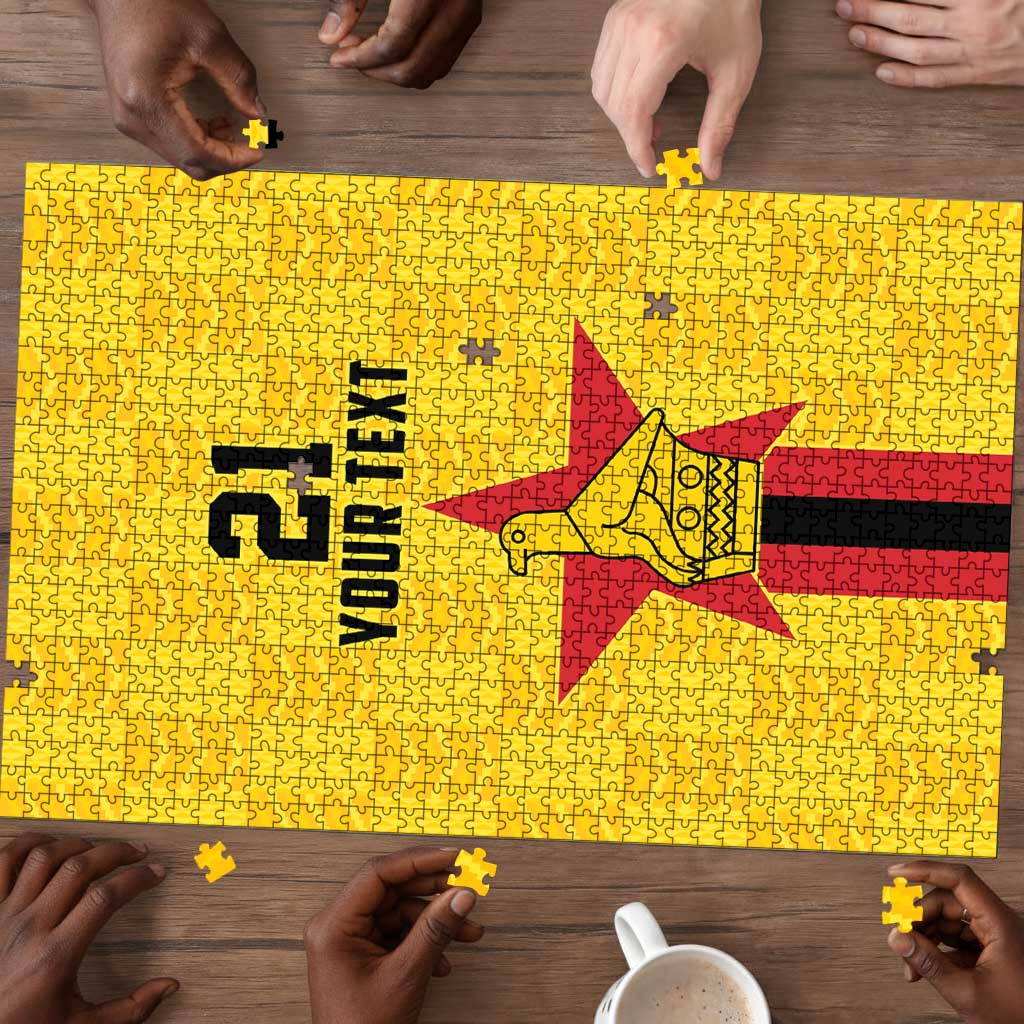 Custom Africa Football Zimbabwe Puzzle The Warriors Zimbabwe Bird
