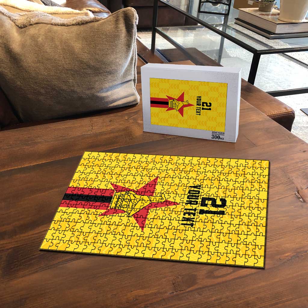 Custom Africa Football Zimbabwe Puzzle The Warriors Zimbabwe Bird