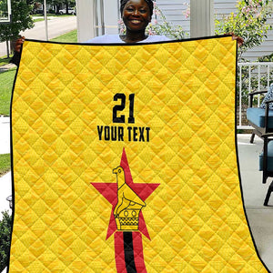 Custom Africa Football Zimbabwe Quilt The Warriors with Zimbabwe Bird - African Pride