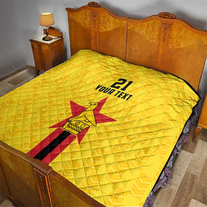 Custom Africa Football Zimbabwe Quilt The Warriors with Zimbabwe Bird - African Pride