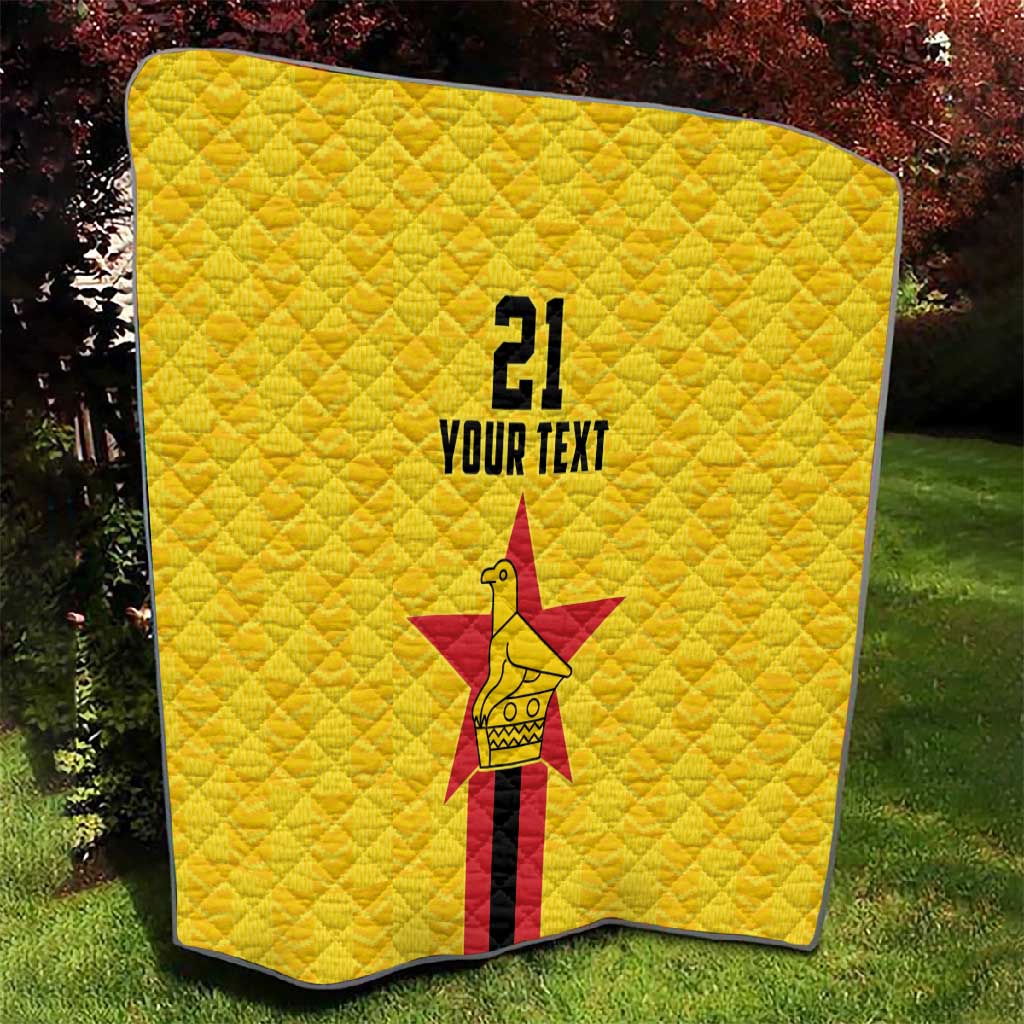Custom Africa Football Zimbabwe Quilt The Warriors with Zimbabwe Bird - African Pride