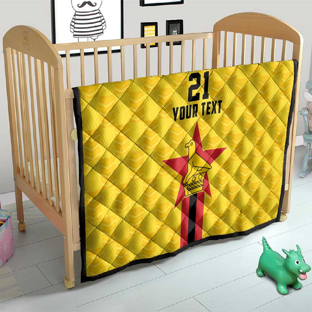 Custom Africa Football Zimbabwe Quilt The Warriors with Zimbabwe Bird - African Pride