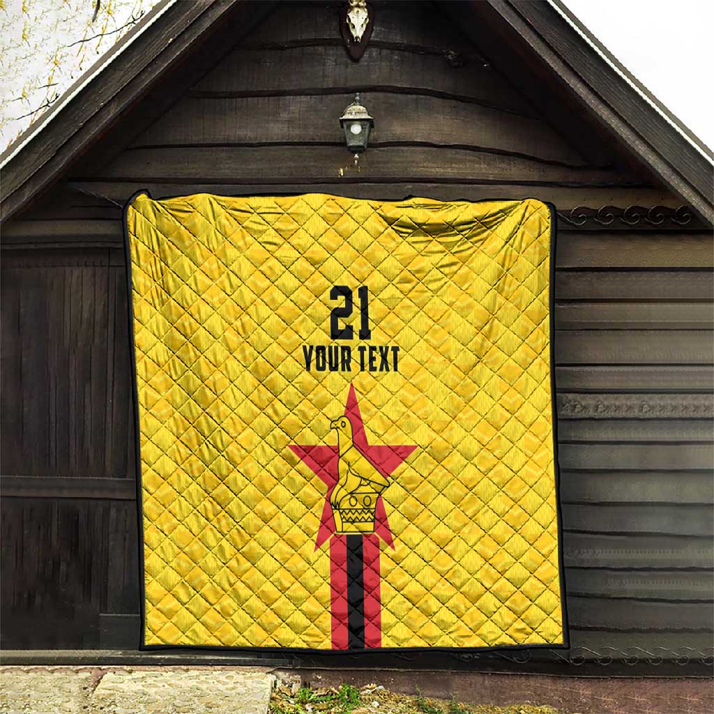 Custom Africa Football Zimbabwe Quilt The Warriors with Zimbabwe Bird - African Pride