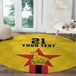Custom Africa Football Zimbabwe Round Carpet The Warriors with Zimbabwe Bird - African Pride