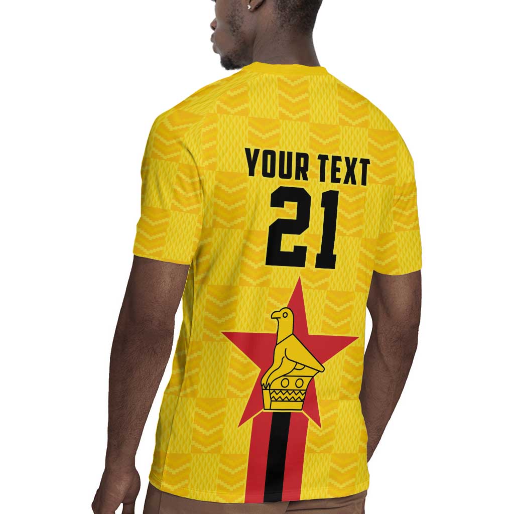 Custom Africa Football Zimbabwe Rugby Jersey The Warriors with Zimbabwe Bird - African Pride