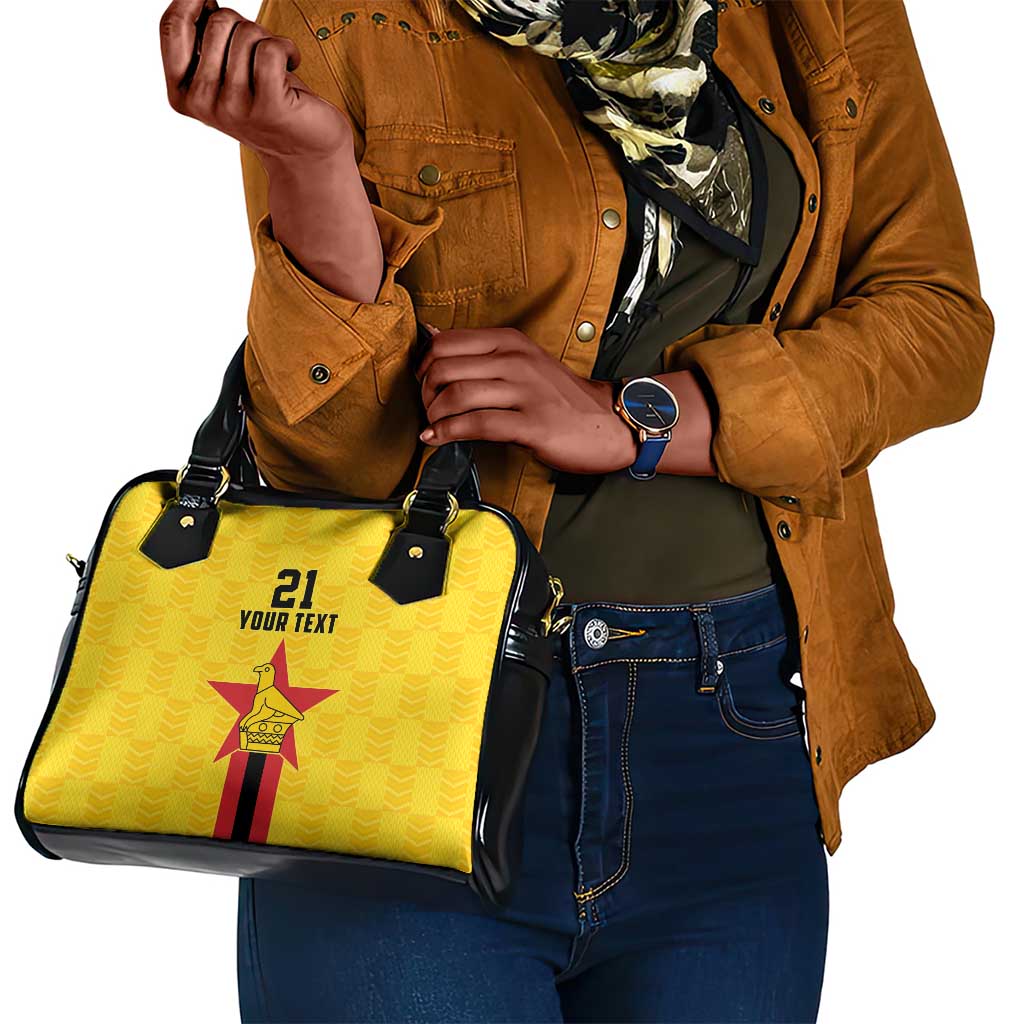 Custom Africa Football Zimbabwe Shoulder Handbag The Warriors with Zimbabwe Bird - African Pride