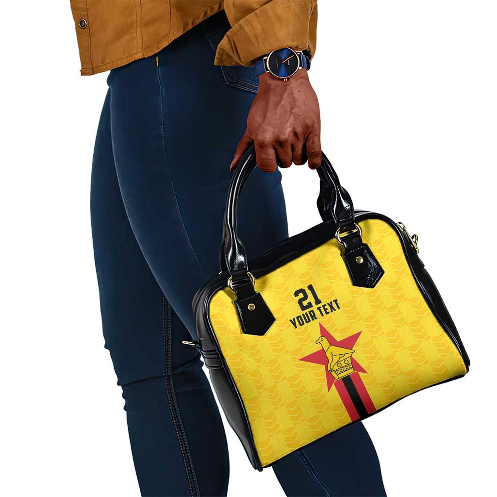 Custom Africa Football Zimbabwe Shoulder Handbag The Warriors with Zimbabwe Bird - African Pride