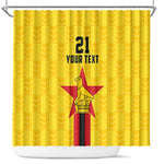 Custom Africa Football Zimbabwe Shower Curtain The Warriors with Zimbabwe Bird - African Pride