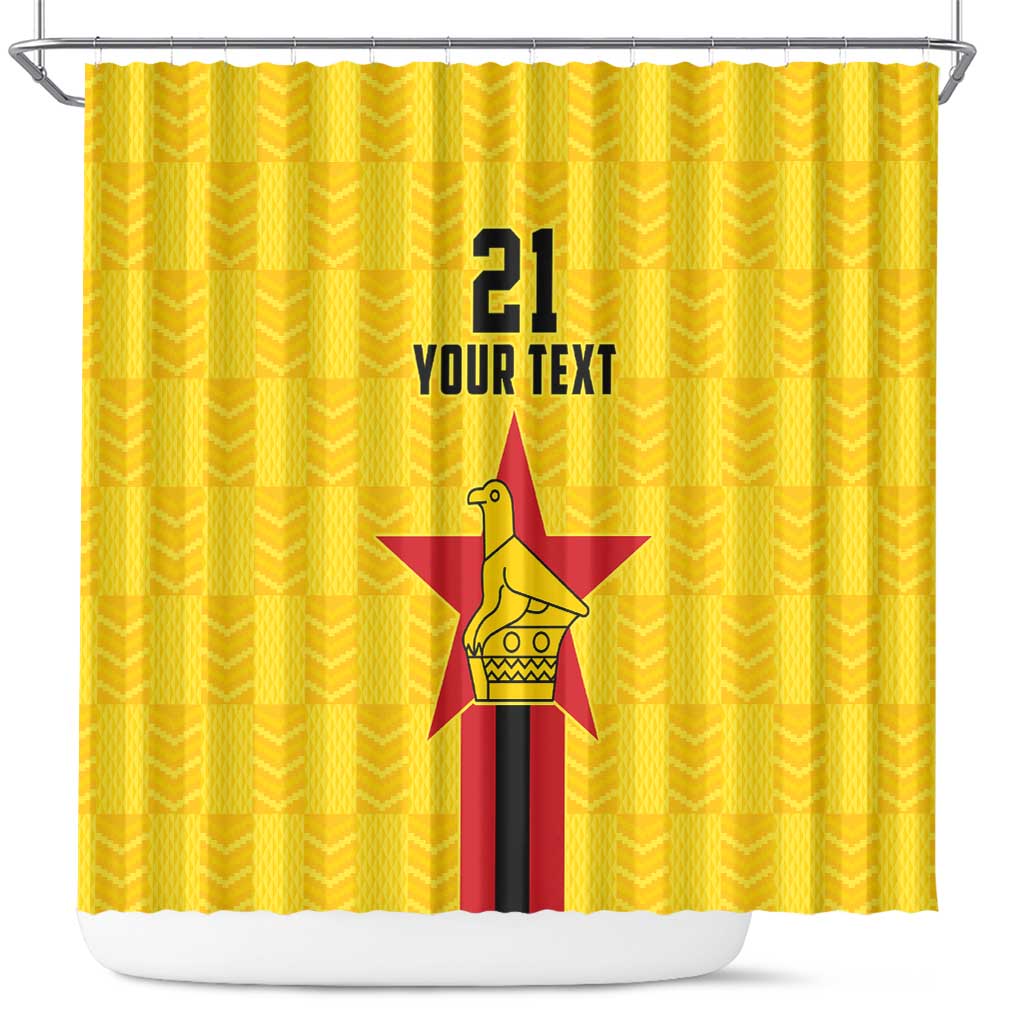 Custom Africa Football Zimbabwe Shower Curtain The Warriors with Zimbabwe Bird - African Pride