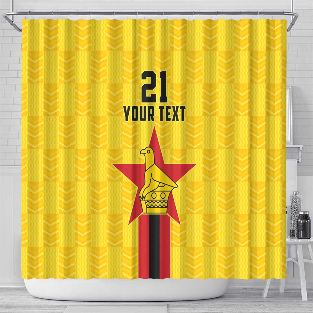 Custom Africa Football Zimbabwe Shower Curtain The Warriors with Zimbabwe Bird - African Pride