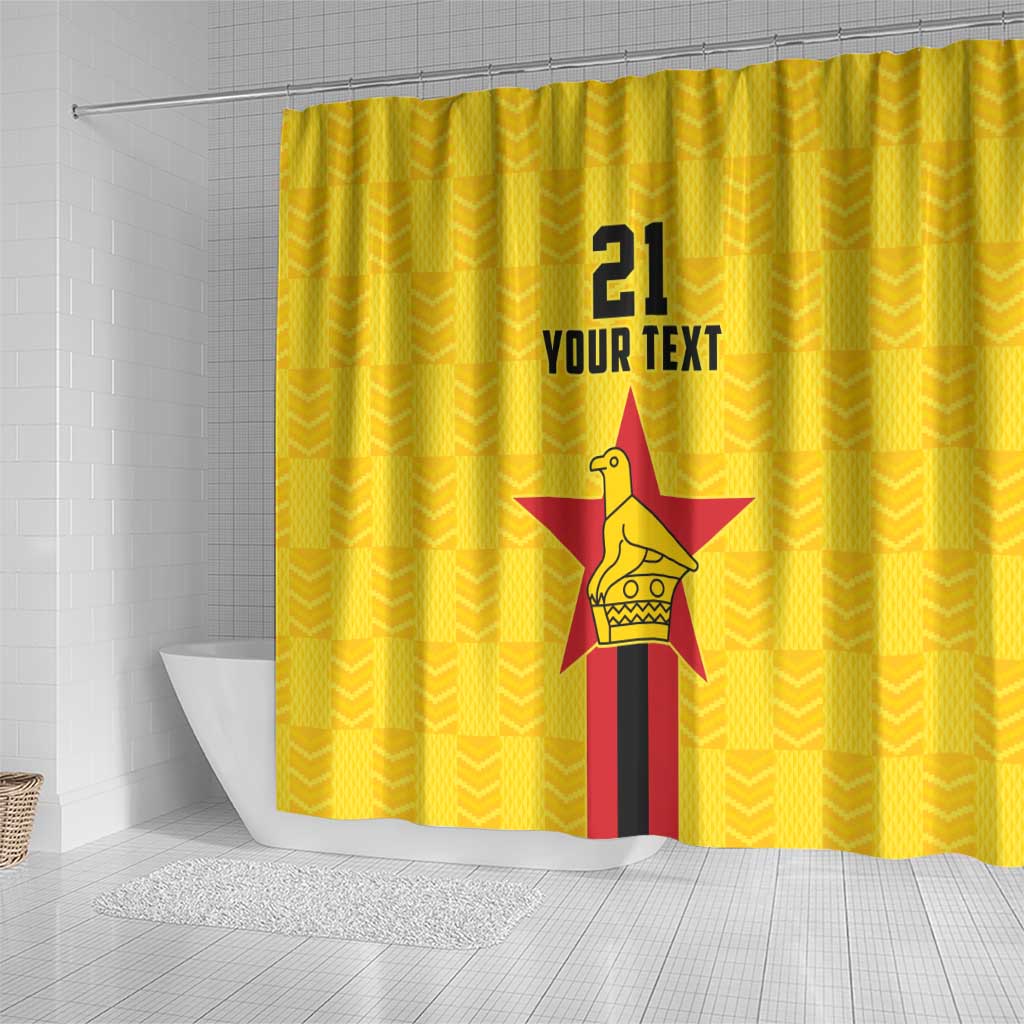 Custom Africa Football Zimbabwe Shower Curtain The Warriors with Zimbabwe Bird - African Pride