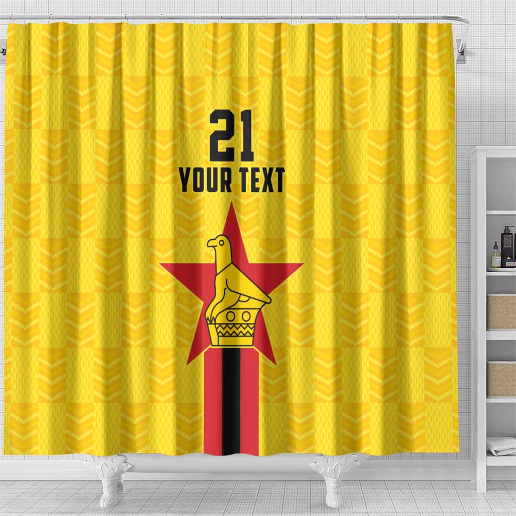 Custom Africa Football Zimbabwe Shower Curtain The Warriors with Zimbabwe Bird - African Pride