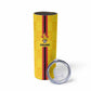 Custom Africa Football Zimbabwe Skinny Tumbler The Warriors with Zimbabwe Bird - African Pride