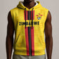 Custom Africa Football Zimbabwe Sleeveless Zip Hoodie The Warriors with Zimbabwe Bird - African Pride