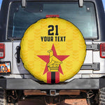 Custom Africa Football Zimbabwe Spare Tire Cover The Warriors with Zimbabwe Bird - African Pride