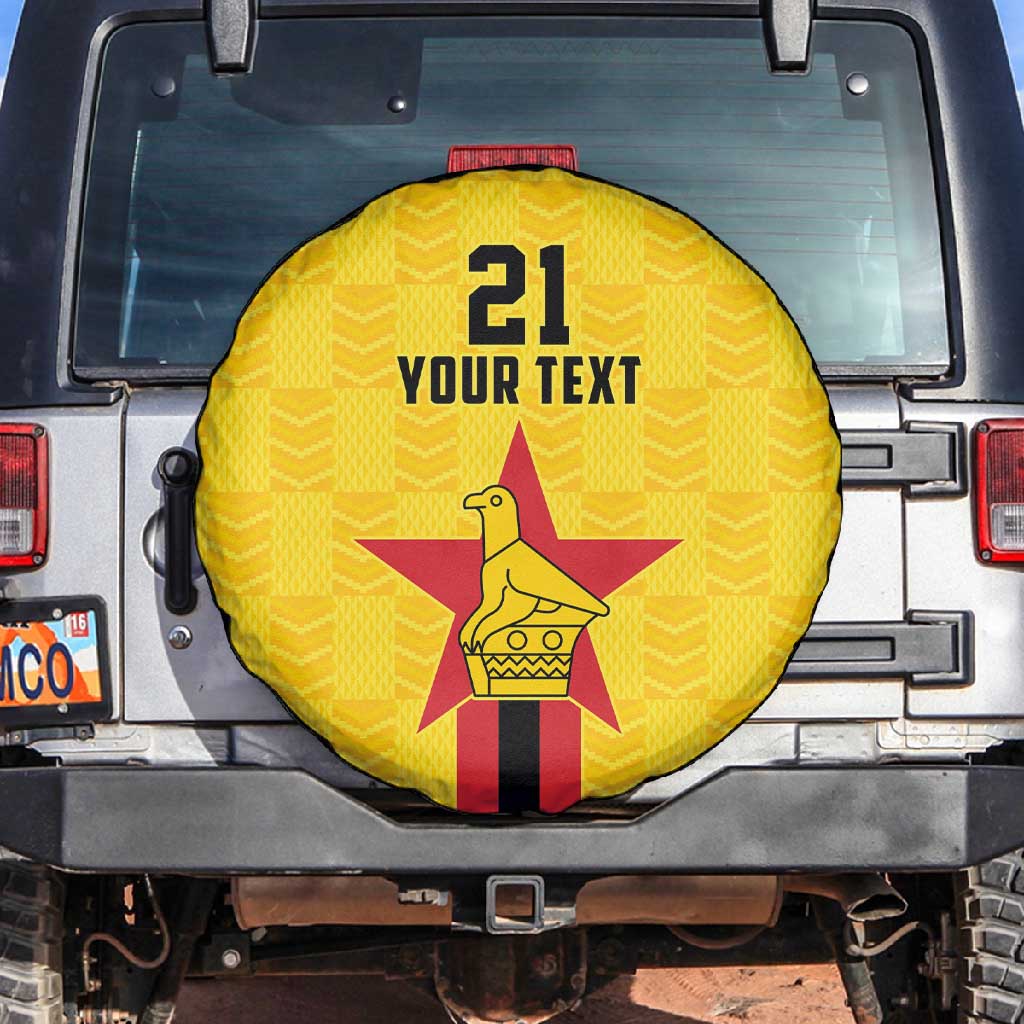 Custom Africa Football Zimbabwe Spare Tire Cover The Warriors with Zimbabwe Bird - African Pride