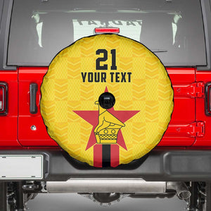 Custom Africa Football Zimbabwe Spare Tire Cover The Warriors with Zimbabwe Bird - African Pride