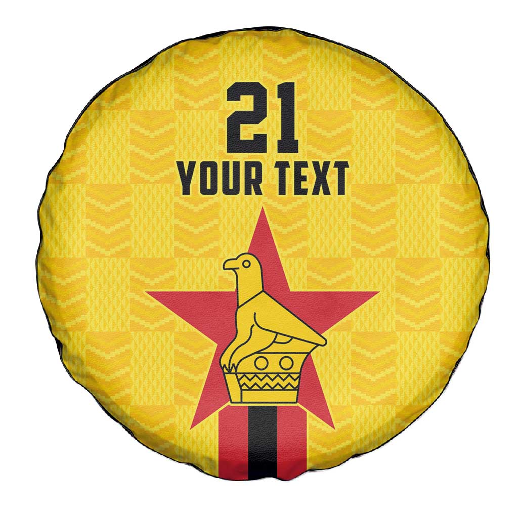 Custom Africa Football Zimbabwe Spare Tire Cover The Warriors with Zimbabwe Bird - African Pride