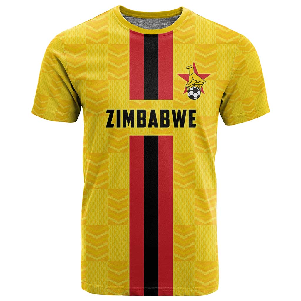 Custom Africa Football Zimbabwe T shirt The Warriors with Zimbabwe Bird - African Pride