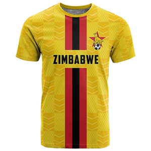 Custom Africa Football Zimbabwe T shirt The Warriors with Zimbabwe Bird - African Pride