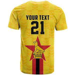 Custom Africa Football Zimbabwe T shirt The Warriors with Zimbabwe Bird - African Pride