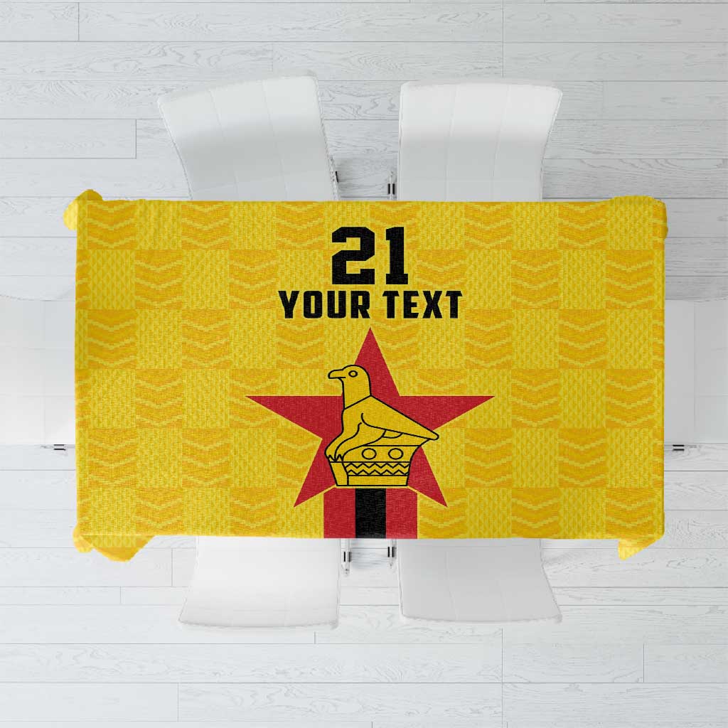 Custom Africa Football Zimbabwe Tablecloth The Warriors with Zimbabwe Bird - African Pride