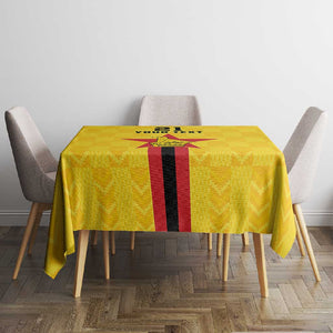 Custom Africa Football Zimbabwe Tablecloth The Warriors with Zimbabwe Bird - African Pride