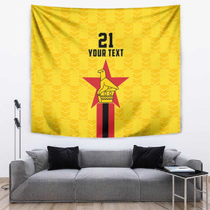 Custom Africa Football Zimbabwe Tapestry The Warriors with Zimbabwe Bird - African Pride
