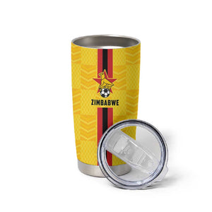 Custom Africa Football Zimbabwe Tumbler Cup The Warriors with Zimbabwe Bird - African Pride