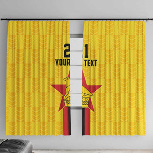 Custom Africa Football Zimbabwe Window Curtain The Warriors with Zimbabwe Bird - African Pride