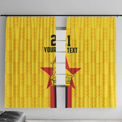 Custom Africa Football Zimbabwe Window Curtain The Warriors with Zimbabwe Bird - African Pride