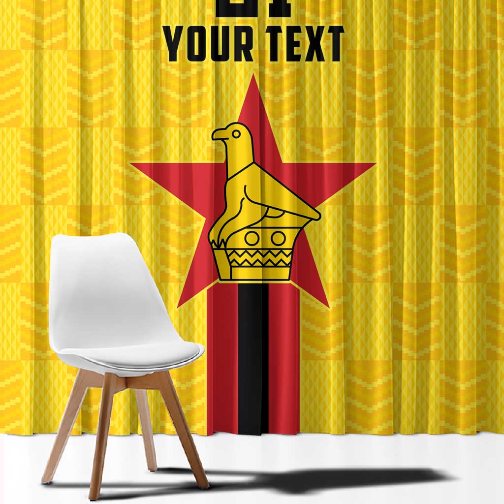 Custom Africa Football Zimbabwe Window Curtain The Warriors with Zimbabwe Bird - African Pride