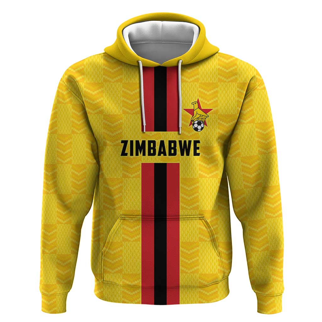 Custom Africa Football Zimbabwe Zip Hoodie The Warriors with Zimbabwe Bird - African Pride