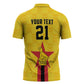 Custom Africa Football Zimbabwe Zipper Polo Shirt The Warriors Zimbabwe Bird
