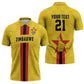 Custom Africa Football Zimbabwe Zipper Polo Shirt The Warriors Zimbabwe Bird