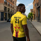 Custom Africa Football Zimbabwe Zipper Polo Shirt The Warriors Zimbabwe Bird